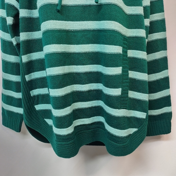St. John's Bay Women's Green Striped Turtle Neck Sweater Size XL - Picture 5 of 9